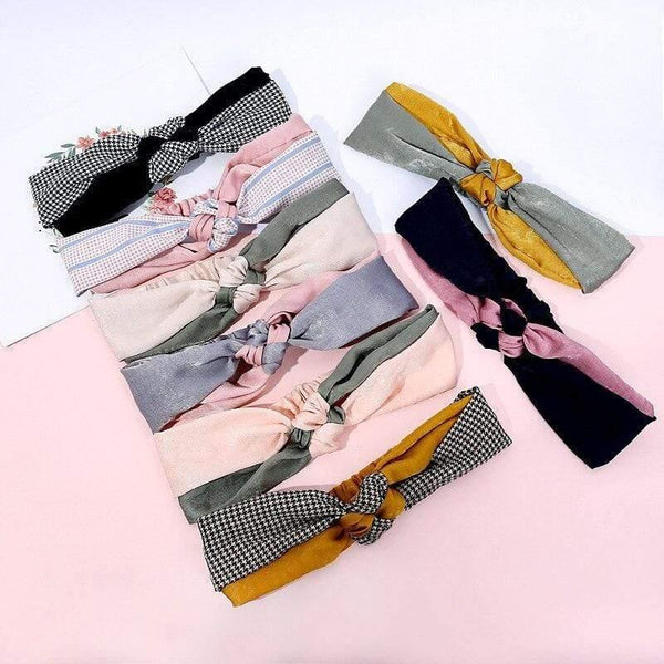 Fashion Women Elegant Soft Headband Vintage Cross Knot Elastic Hair Bands  Solid Girls Hairband Hair Accessories