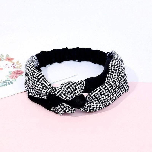 Fashion Women Elegant Soft Headband Vintage Cross Knot Elastic Hair Bands  Solid Girls Hairband Hair Accessories
