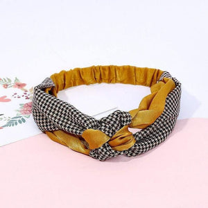 Fashion Women Elegant Soft Headband Vintage Cross Knot Elastic Hair Bands  Solid Girls Hairband Hair Accessories