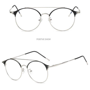 Planet Gates Fashion Women Mens Computer Goggles Retro Metal Blue Light Blocking Glasses Round Gaming Glasses UV400