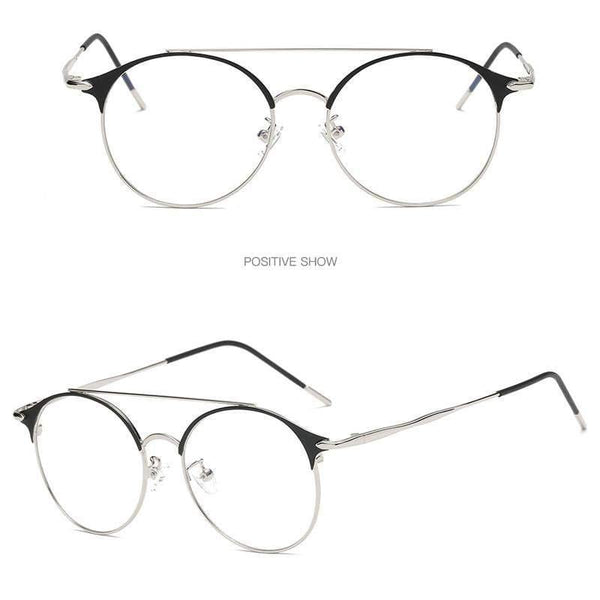 Planet Gates Fashion Women Mens Computer Goggles Retro Metal Blue Light Blocking Glasses Round Gaming Glasses UV400