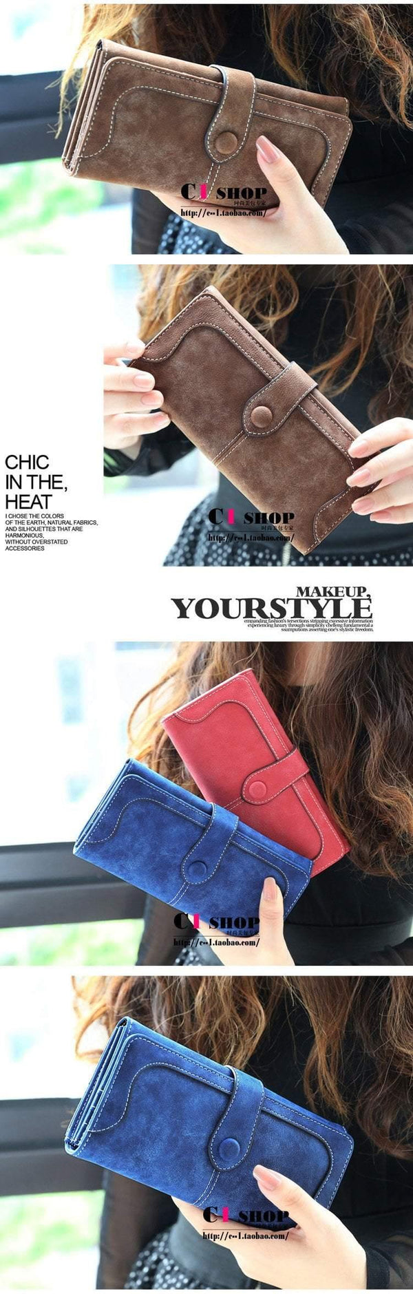 Planet Gates Fashion Women  Wallet Matte Stitching Women Long Brand Purse Clutch 9 Colour Handbag Wristlet  free shipping