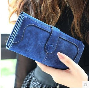 Planet Gates Fashion Women  Wallet Matte Stitching Women Long Brand Purse Clutch 9 Colour Handbag Wristlet  free shipping