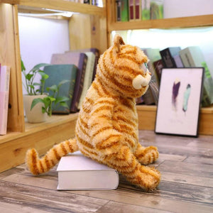 Planet Gates Fat Angry Cat Soft Plush Toy Stuffed Animals Lazy Foolishly Tiger skin Simulation Ugly Cat Plush toy Xmas Gift For Kids Lovers