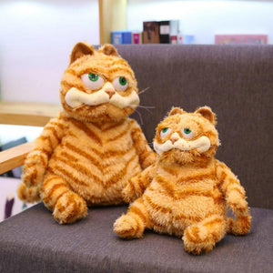 Planet Gates Fat Angry Cat Soft Plush Toy Stuffed Animals Lazy Foolishly Tiger skin Simulation Ugly Cat Plush toy Xmas Gift For Kids Lovers