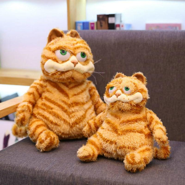 Planet Gates Fat Angry Cat Soft Plush Toy Stuffed Animals Lazy Foolishly Tiger skin Simulation Ugly Cat Plush toy Xmas Gift For Kids Lovers