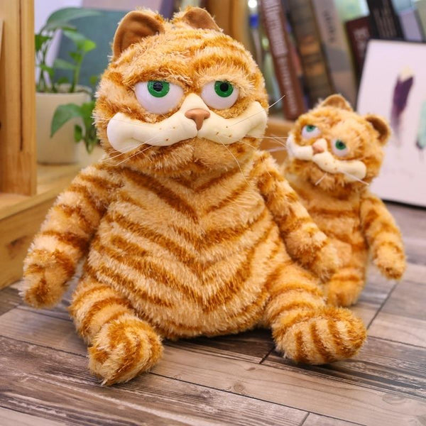 Planet Gates Fat Angry Cat Soft Plush Toy Stuffed Animals Lazy Foolishly Tiger skin Simulation Ugly Cat Plush toy Xmas Gift For Kids Lovers