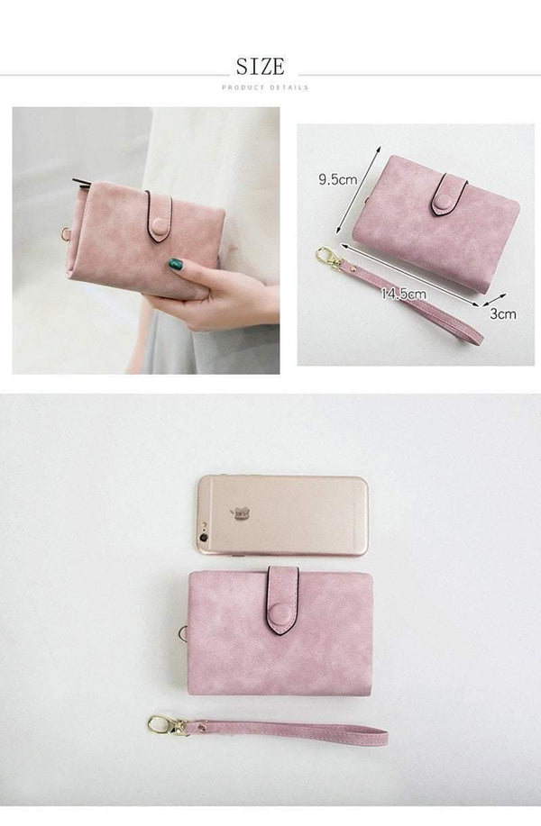Planet Gates Faux Suede Women Wallet Many Departments Short Trifold Card Holder Zipper Coin Purse Hasp Fashion Solid Female Purses Girls