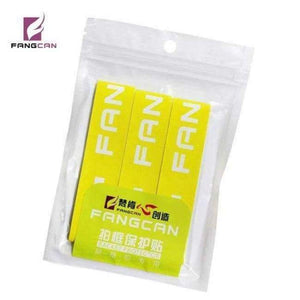 Planet Gates FCA21 YELLOW 3 pc/pack FANGCAN Tennis/Squash Protection Tape PU Composite Tennis/Squash Racket Head Protector