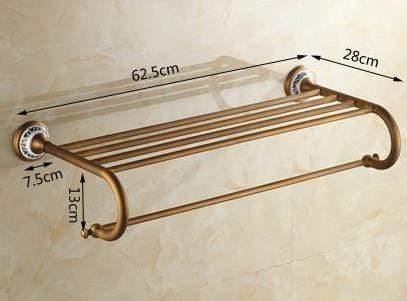 Planet Gates FD-29 Ceramic Bathroom Products Round Base Brushed Accessories Set Antique Brass Bath Hardware Sets wall mounted anqtiue bathroom set