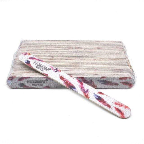 Planet Gates Feather-100-120 50 Pcs/Lot Strong Wooden Nail Files Buffer Emery Board Edge Nails File 100/120/150/180/240 Accessory Salon Pedicure Tools