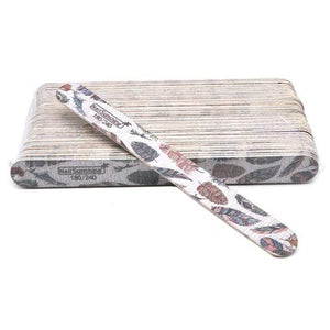 Planet Gates Feather-180-240 50 Pcs/Lot Strong Wooden Nail Files Buffer Emery Board Edge Nails File 100/120/150/180/240 Accessory Salon Pedicure Tools