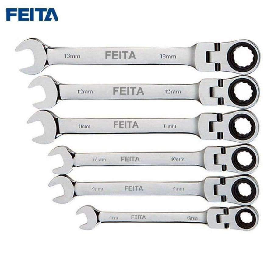 Planet Gates FEITA  8-13mm Wrench Set Torque flexible Open End Bike Spanner Car Repair Hand Tools(1PC & 6PCS/Set)