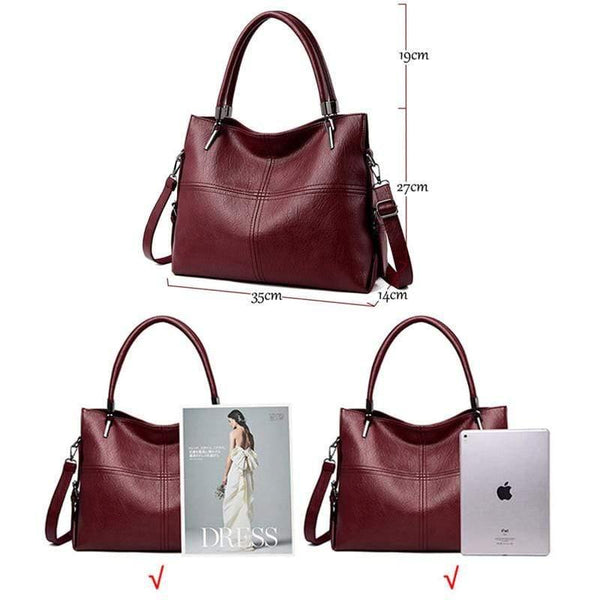 Female Leather Bags Casual Tote Vintage Women Hand Bag Designers Luxury Handbags