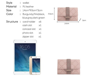 Planet Gates Female Wallet Leather Women Wallets Floral Foldable Change Purse Credit Card Lady Coin Purses Holders For Girls Carteira