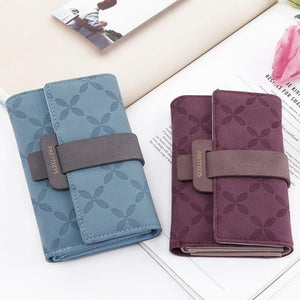 Planet Gates Female Wallet Leather Women Wallets Floral Foldable Change Purse Credit Card Lady Coin Purses Holders For Girls Carteira