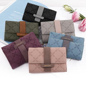 Planet Gates Female Wallet Leather Women Wallets Floral Foldable Change Purse Credit Card Lady Coin Purses Holders For Girls Carteira
