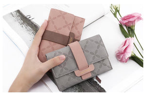 Planet Gates Female Wallet Leather Women Wallets Floral Foldable Change Purse Credit Card Lady Coin Purses Holders For Girls Carteira