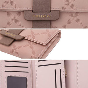 Planet Gates Female Wallet Leather Women Wallets Floral Foldable Change Purse Credit Card Lady Coin Purses Holders For Girls Carteira