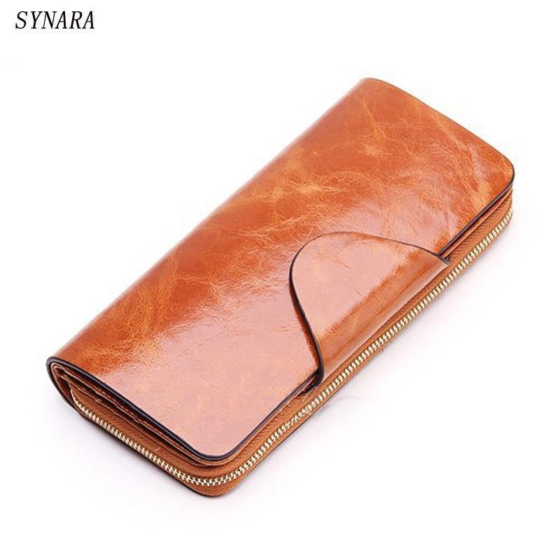Planet Gates Female Wallets Zipper Genuine Leather Long Design Lovers Men/Women Wallets Mobile phone clutch