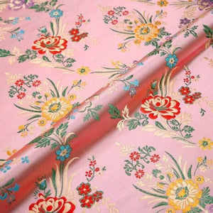 Planet Gates fenghong / 50x75cm Flower Fabrics Brocade Jacquard Pattern Fabric For Sewing Cheongsam And Kimono Material For DIY