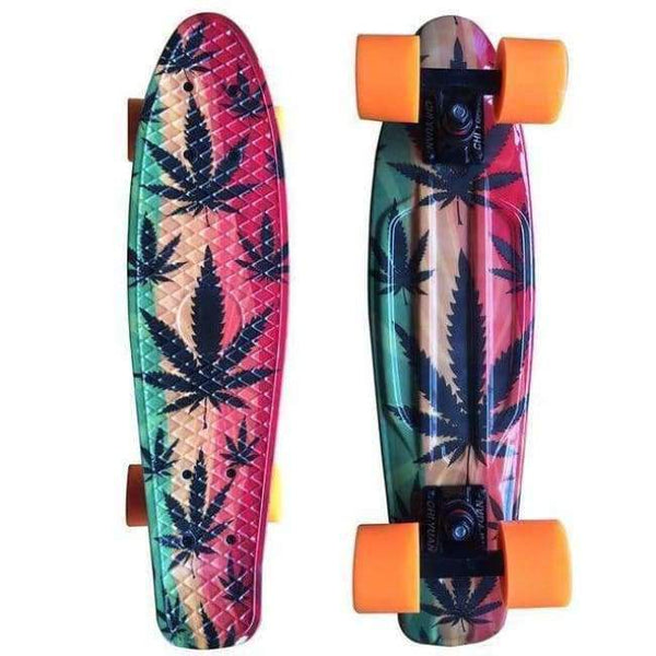 Planet Gates fengy / China 22" Cruiser Skateboard Mini Plastic Skate Board Retro Longboard Graphic Galaxy Starry Printed Skate