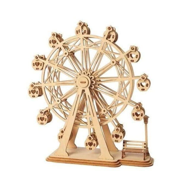 Planet Gates Ferris Wheel / China 10 Kinds DIY 3D Wooden Animal&Building Puzzle Game Assembly Toy Gift for Children Kids Adult Model Kits TG207