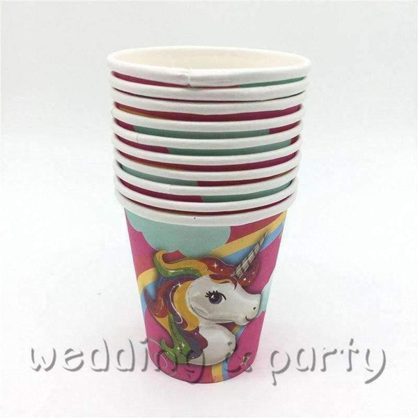 Planet Gates Festive & Party Supplies 100pcs\lot Unicorn party suppiles decoration cardboard cups cartoon animals Unicorn party baby supplies festive party supplies