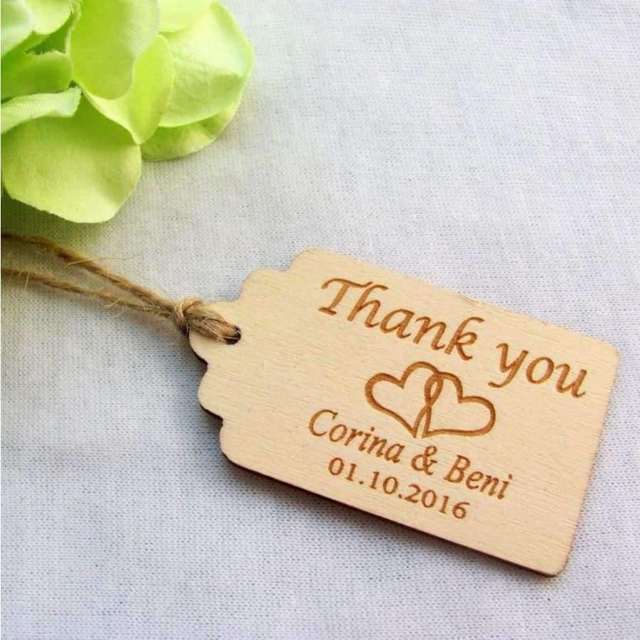 Planet Gates Festive & Party Supplies 100pcs Personalized Engraved Thank  You Wedding Tags Wooden Tags Wedding Favor Tags Rustic Wedding Bridal Shower  Favor Tags
