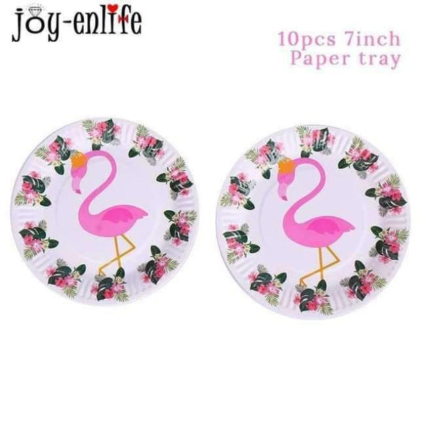 Planet Gates Festive & Party Supplies 10pcs 7inch  plate 20pcs Flamingo Napkin Paper Flamingo Theme Party Decoration Wedding Summer Pool Beach Party Birthday Party Supplies