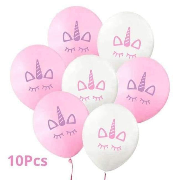 Planet Gates Festive & Party Supplies 10pcs Balloon 1 Pink Unicorn Party Napkin Paper Hat Plate Cup Tablecloth Balloons 1st Birthday Decoration Kid Party Favor Supplies