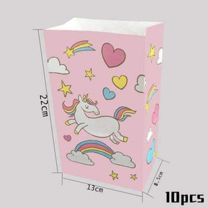 Planet Gates Festive & Party Supplies 10pcs Candy Bags Unicorn Theme Party Tablecloths Kids Birthday Party Supplies Table Cover Birthday Party Decoration Supplies 100x180cm