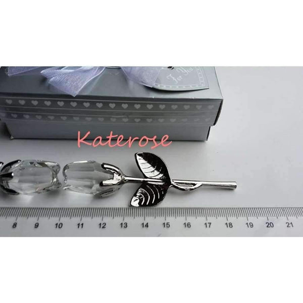 Planet Gates Festive & Party Supplies 10pcs/Lot Choice Crystal Long Stemmed Rose Wedding Favors Bridal Shower Party Giveaway Gift For Guest