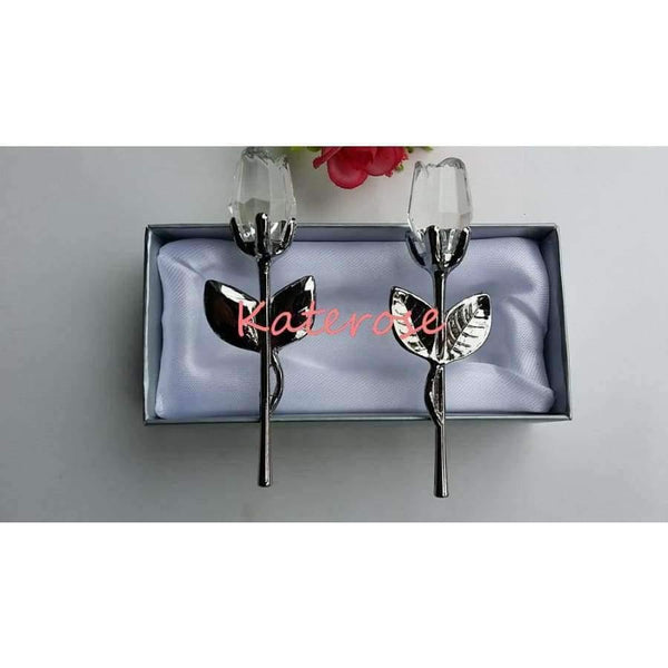 Planet Gates Festive & Party Supplies 10pcs/Lot Choice Crystal Long Stemmed Rose Wedding Favors Bridal Shower Party Giveaway Gift For Guest