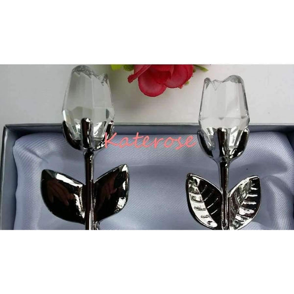 Planet Gates Festive & Party Supplies 10pcs/Lot Choice Crystal Long Stemmed Rose Wedding Favors Bridal Shower Party Giveaway Gift For Guest