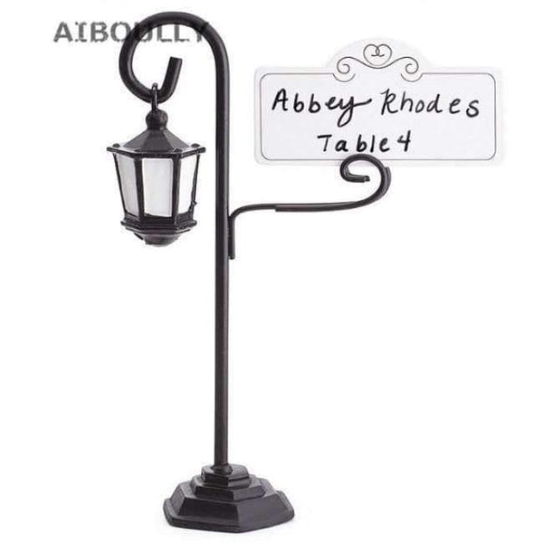 Planet Gates Festive & Party Supplies 10pcs/set European style street lamp seat clip table place card holder wedding birthday party decoration festival supplies