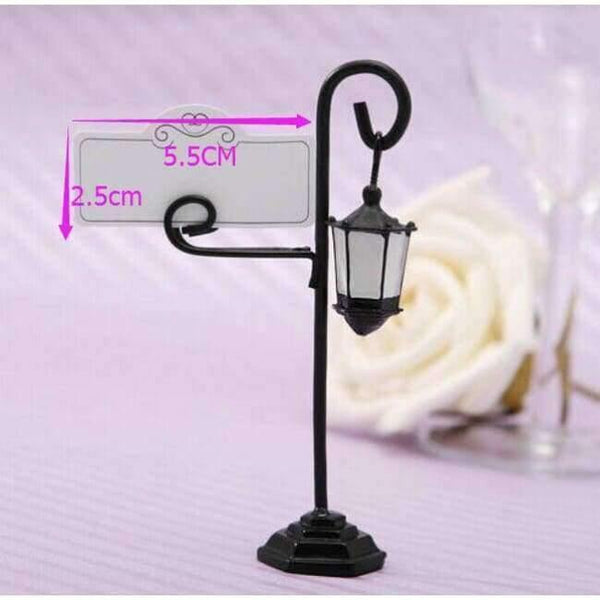 Planet Gates Festive & Party Supplies 10pcs/set European style street lamp seat clip table place card holder wedding birthday party decoration festival supplies