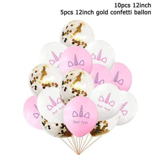 Planet Gates Festive & Party Supplies 15pcs gold Unicorn Party Kits 1st Birthday Unicorn Headband Paper Cups/Plates/Napkin Birthday Decorations Kids Baby Shower Party Supplies