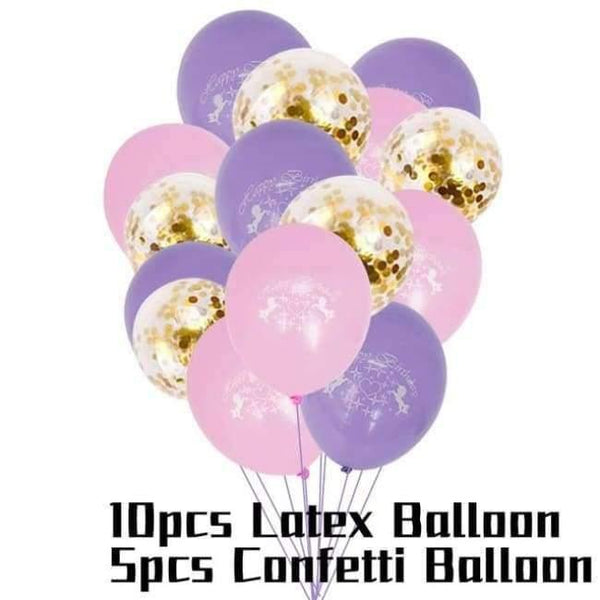 Planet Gates Festive & Party Supplies 15pcs Latex Balloon 1 Unicorn Theme Party Sets Kids Birthday Party Supplies Unicornio Party Tableware Banner Set Baby Shower 1st Birthday