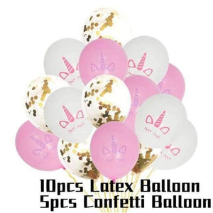 Planet Gates Festive & Party Supplies 15pcs Latex Balloon Unicorn Theme Party Sets Kids Birthday Party Supplies Unicornio Party Tableware Banner Set Baby Shower 1st Birthday