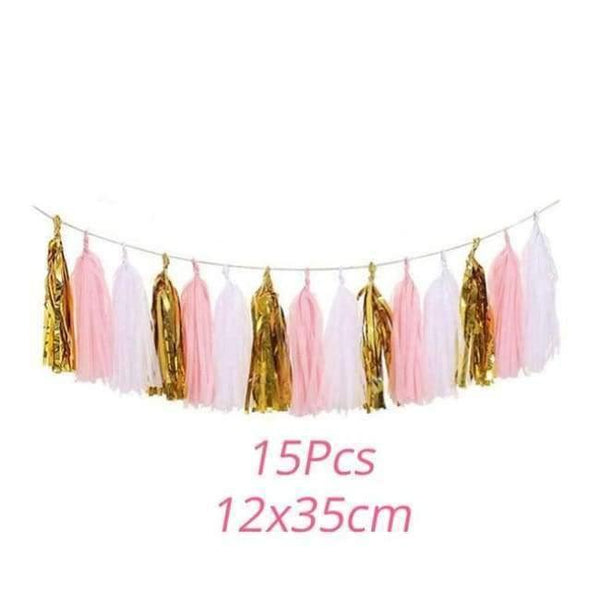 Planet Gates Festive & Party Supplies 15pcs Paper Tassels Pink Unicorn Party Napkin Paper Hat Plate Cup Tablecloth Balloons 1st Birthday Decoration Kid Party Favor Supplies