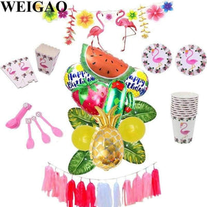 Planet Gates Festive & Party Supplies 15Pcs Tassles Summer Flamingo Hawaii Party Decoration Kids Happy Birthday Party Foil Balloons Tableware Cup Bachelorette Party Supplies
