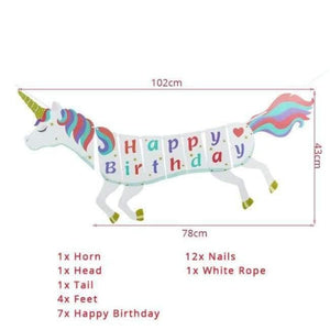 Planet Gates Festive & Party Supplies 1set Banner 2 Pink Unicorn Party Napkin Paper Hat Plate Cup Tablecloth Balloons 1st Birthday Decoration Kid Party Favor Supplies