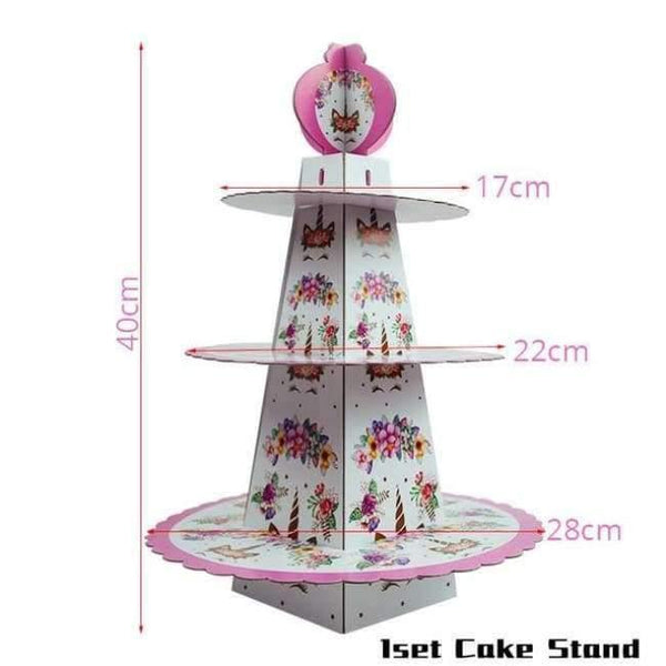 Planet Gates Festive & Party Supplies 1set Cake Stand Unicorn Theme Party Sets Kids Birthday Party Supplies Unicornio Party Tableware Banner Set Baby Shower 1st Birthday