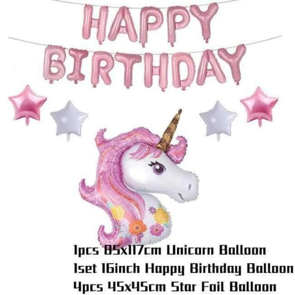 Planet Gates Festive & Party Supplies 1set Unicorn Balloon Unicorn Theme Party Tablecloths Kids Birthday Party Supplies Table Cover Birthday Party Decoration Supplies 100x180cm