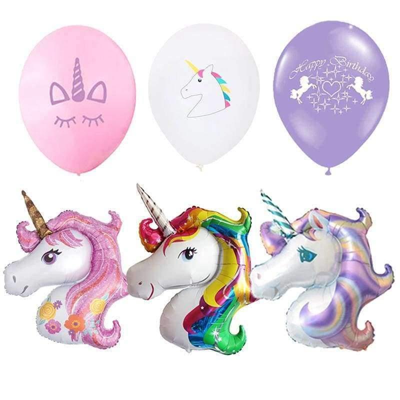 Planet Gates Festive & Party Supplies 2 Unicorn Party Foil Balloons Birthday Unicornio Latex Ballons 1st Birthday Party Kids Decorations Baby Shower Party Supplies