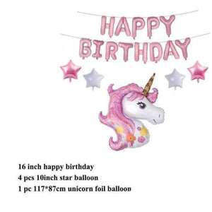 Planet Gates Festive & Party Supplies 20 Unicorn Party Foil Balloons Birthday Unicornio Latex Ballons 1st Birthday Party Kids Decorations Baby Shower Party Supplies