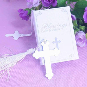 Planet Gates Festive & Party Supplies 20PCS Boxed Blessings Silver Bible Cross Bookmark Bridal Baby Shower Souvenirs Holy Communion Wedding Favors and Gifts For Guest