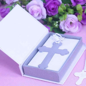 Planet Gates Festive & Party Supplies 20PCS Boxed Blessings Silver Bible Cross Bookmark Bridal Baby Shower Souvenirs Holy Communion Wedding Favors and Gifts For Guest