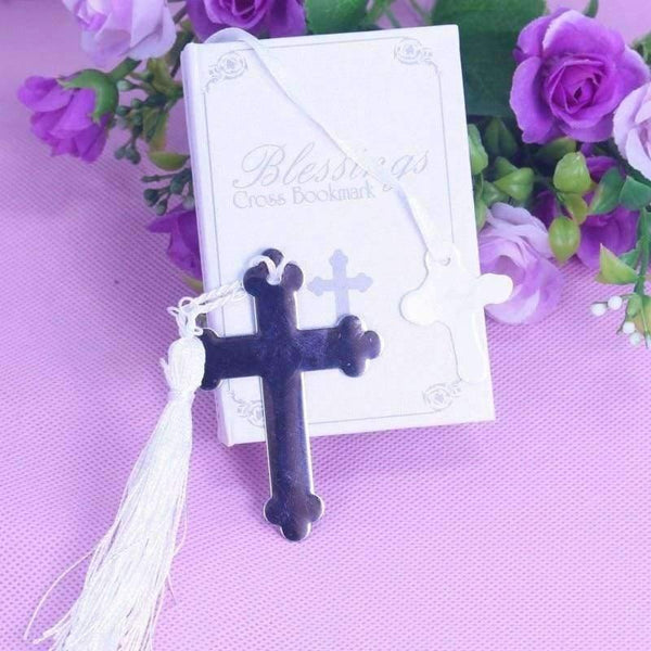 Planet Gates Festive & Party Supplies 20PCS Boxed Blessings Silver Bible Cross Bookmark Bridal Baby Shower Souvenirs Holy Communion Wedding Favors and Gifts For Guest